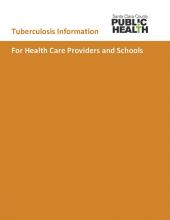 Tuberculosis Information for Health Care Professionals & Schools Cover